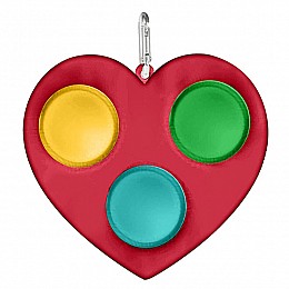 Антистрес Іграшка Trend-Box Симпл Дімпл Червоне Серце з карабіном - 3 пухирці