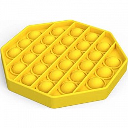 Антистресс сенсорная игрушка PopAr Pop It Восьмиугольник Желтый