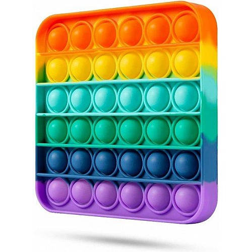 Сенсорная игрушка PopAr Pop It Нажми пузырь антистресс квадрат Multicolored