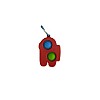 Антистресс Игрушка Trend-Box Симпл Димпл Красный Брелок Амонг Ас с карабином - 2 пупырки