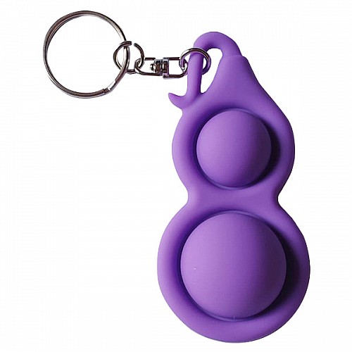 Іграшка антистрес Pop It Фіолетовий Брелок з хвостиком