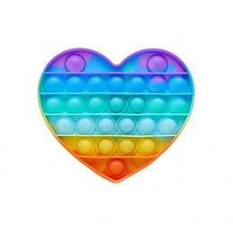 Антистрес Pop-it-Up сенсорна іграшка серце Різнокольоровий (pi005)