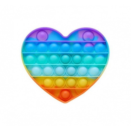Антистресс Pop-it-Up сенсорная игрушка сердце Разноцветный (pi005)