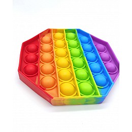 Антистрес Pop-it-Up іграшка восьмикутник Різнокольоровий (pi002)