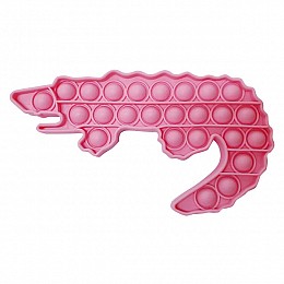 Игрушка антистресс Pop It Светло-розовый Крокодил
