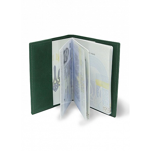 Шкіряна обкладинка для паспорта BermuD B 01-18Z-01-6 Зелений