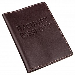 Шкіряна обкладинка на паспорт з написом SHVIGEL 13976