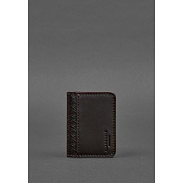 Мужская кожаная обложка для ID-паспорта и водительских прав 4.0 карбон коричневая BlankNote