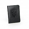 Обложка для документов (ID паспорт) DNK Leather mini doc R-Gerb col.J черная