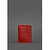 Жіноча шкіряна обкладинка для ID-паспорта і водійських прав 4.0 червона BlankNote