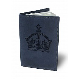 Шкіряна обкладинка для паспорта BermuD B 01-18S-01-12 Синій