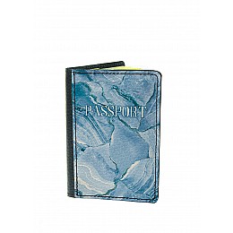 Кожаная обложка для паспорта DevayS Maker 01-0103-435 Синий