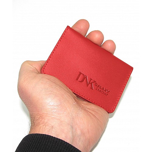Мини обложка для документов ID паспорт DNK Leather mini okno R col.H красная