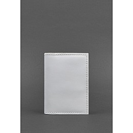 Кожаная обложка для паспорта и военного билета 1.2 белая BlankNote