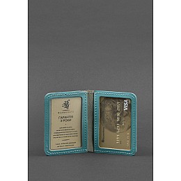 Шкіряна обкладинка для ID-паспорта і водійських прав 4.0 бірюзова BlankNote