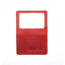 Мини обложка для документов ID паспорта DNK Leather DNK mini okno H col.H Красный