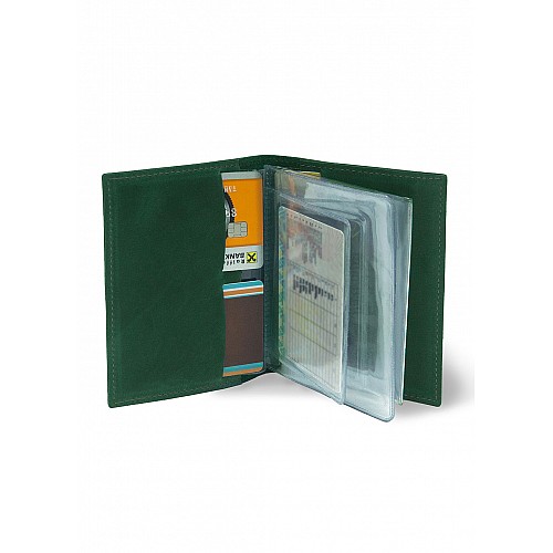 Шкіряна обкладинка для автодокументів BermuD B 02-18Z-01-7 Зелений