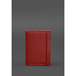 Кожаная обложка для паспорта 1.0 красная краст BlankNote