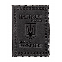 Кожаная обложка для паспорта европейского качества Shvigel 16132 Серый (16132)