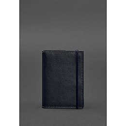 Шкіряна обкладинка для паспорта 1.0 темно-синя краст BlankNote