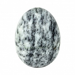 Фігурка Яйце Натуральний камінь Розмір 4,8 х3, 6х3, 6 см Світло-сірий (24728)