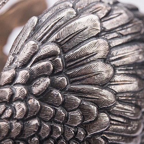 Серебряная фигура ручной работы Лебедь сер00014 Оникс