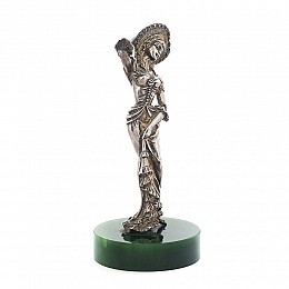 Серебряная фигура ручной работы Девушка в шляпе сер00052 Оникс