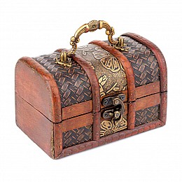Скринька в колоніальному стилі Guardar 14х9х8.5 см Коричневий Бронзовий Мідний (27418)