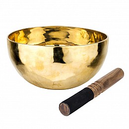 Співоча чаша Тибетська Singing bowl Ручна холодна ковка 23/23/10.5см Бронза полірована (27399)