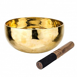Поющая чаша Тибетская Singing bowl Ручная холодная ковка 19,2/19,2/8,8 см Бронза полированая (27396)