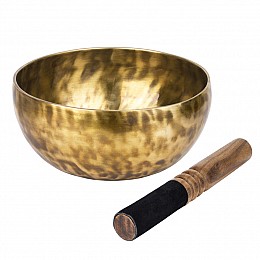 Тибетська співоча чаша Singing bowl Ручна холодна ковка 18,5/18,5/8,7 см Бронзовий (27407)