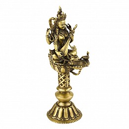 Статуя-масляна лампа Сарасваті (Янгі Лхамо) Kailash Бронза 30 см (26310)