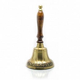 Дзвон капітанський бронзовий Darshan з дерев'яною ручкою (46434)