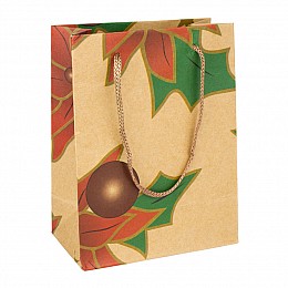 Сумочка подарункова паперова з ручками Gift bag Кедіферон 14.5х11х6 см Різнобарвна (11967)