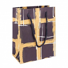 Сумочка подарочная бумажная с ручками Gift bag Сесиль 14.5х11х6 см Темно-фиолетовый (11961)