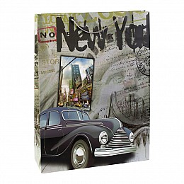 Сумочка подарункова паперова з ручками Gift bag Нью Йорк 43х32х10 см (19381)