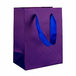 Сумочка подарочная бумажная с ручками Gift bag Diamants 14х11х6.5 см Фиолетовый (19386)