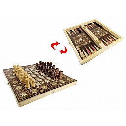 Шахматы HAODELI CHESS 1680EC 3 в 1 Восточный стиль
