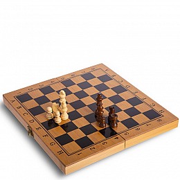 Шахматы шашки нарды 3 в 1 бамбуковые SP-Sport B-3116 29x29см