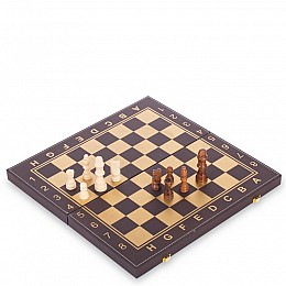 Шахи, шашки, нарди 3 в 1, штучна шкіра SP-Sport L3508 34x34см, Чорний-золотий