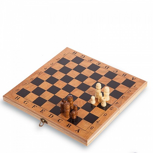 Шахи шашки нарди 3 в 1 дерев'яні SP-Sport S2414 11см x 11см