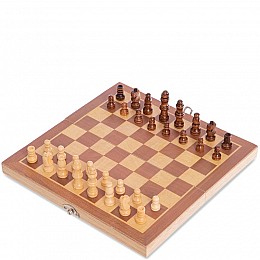 Шахматы, шашки, нарды 3 в 1 деревянные SP-Sport W2408 24см x 24см