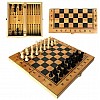 Гра 2 в 1 шахи та нарди на дерев'яній дошці MiC (IGR43)