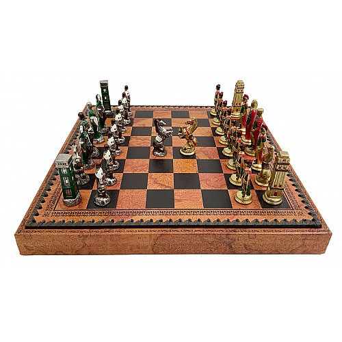 Набір з 3 ігор шахи нарди шашки ITALFAMA Римляни проти варварів 36 х 36 см (1993219MAP)