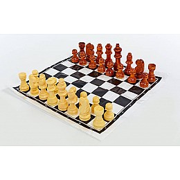 Шахматні фігури дерев'яні з полотном для гри SP-Sport IG-3103-WOOD-SHAHM