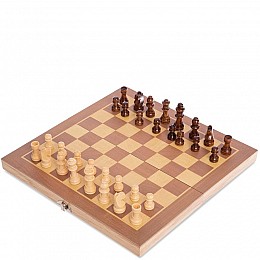 Шахматы, шашки, нарды 3 в 1 деревянные SP-Sport W3015 30см x 30см