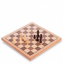 Шахматы шашки 2 в 1 деревянные SP-Sport W9052 52см x 52см