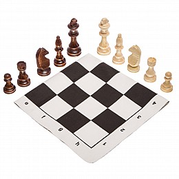 Шахматные фигуры деревянные с полотном ткань для игр SP-Sport 405P