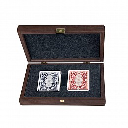 Набір карт покерних "Manopoulos" з пластиковим покриттям, в дерев'яному футлярі 24х17см, 1 кг (CXL20)