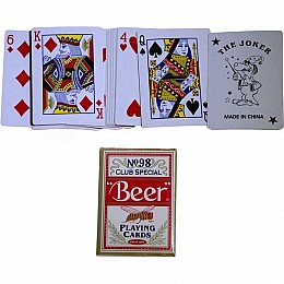 Карты игральные покерные с пластиковым покрытием Duke N098 54 листа 87х62 мм красные (DN24968RED)